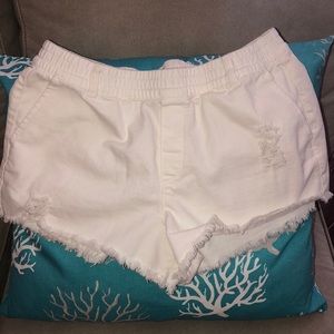Aerie distressed jean shorts